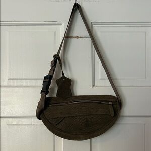 Suede Olive Belt/Crossbody Bag